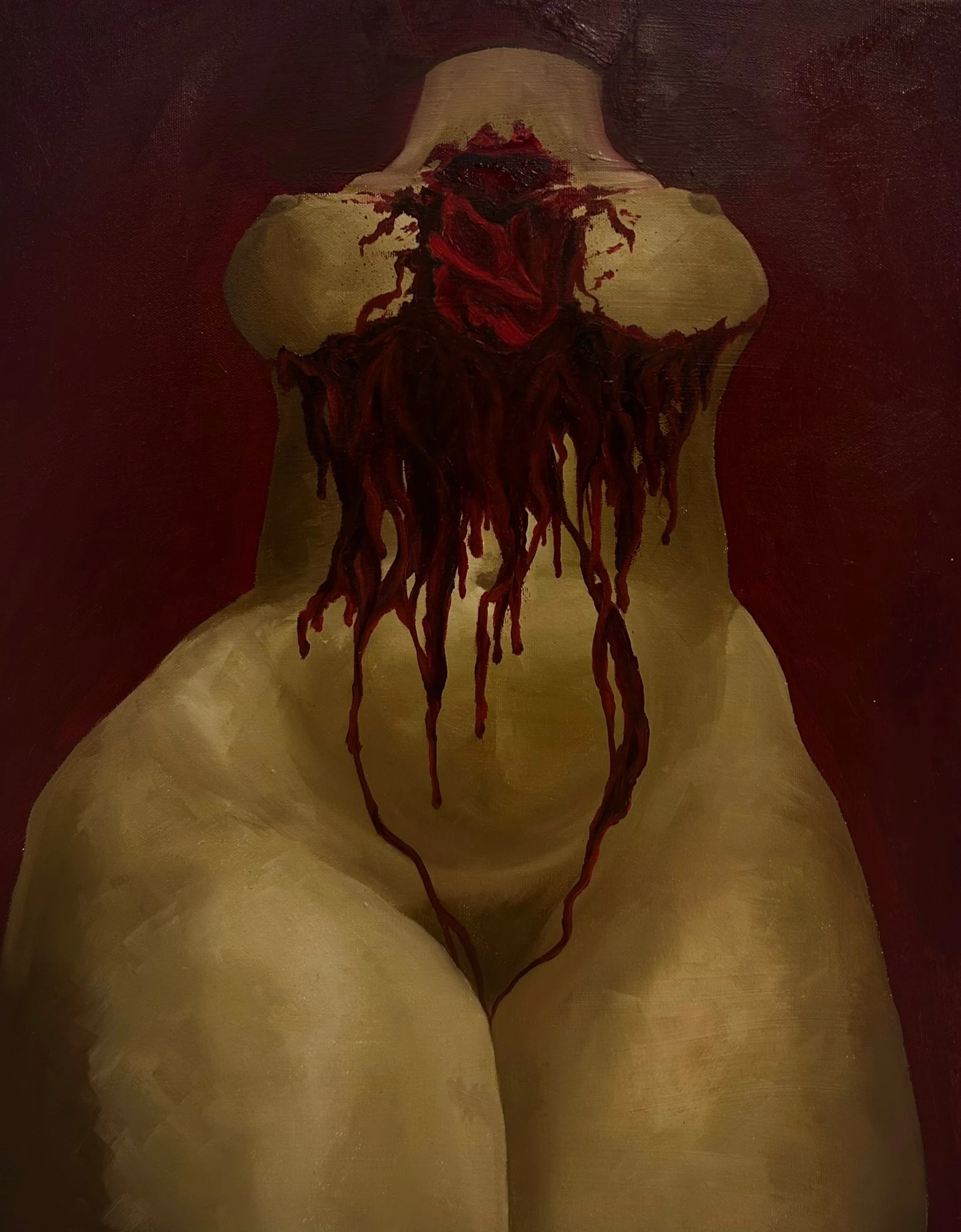 Red Haired Seated Figure