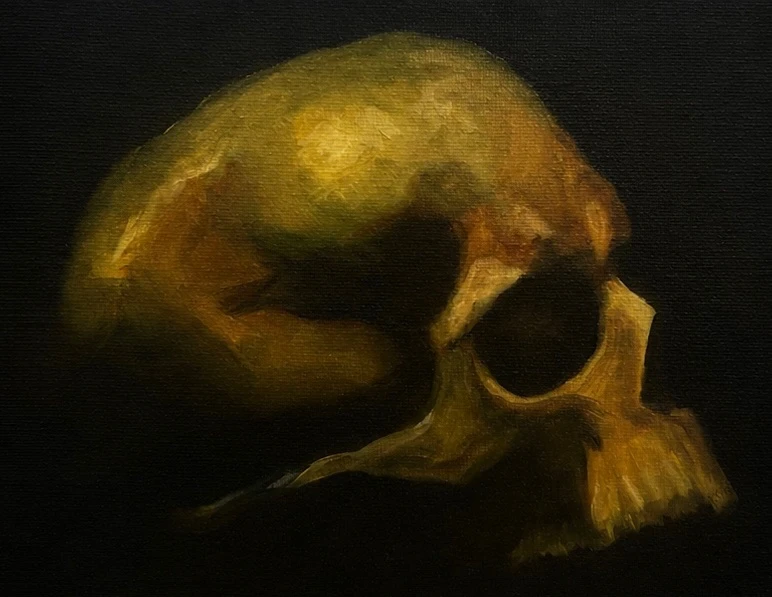 Golden Skull Side Profile